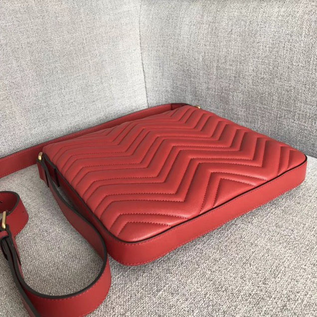 Gucci GG Marmont Messenger Bag 523369 Red 2018