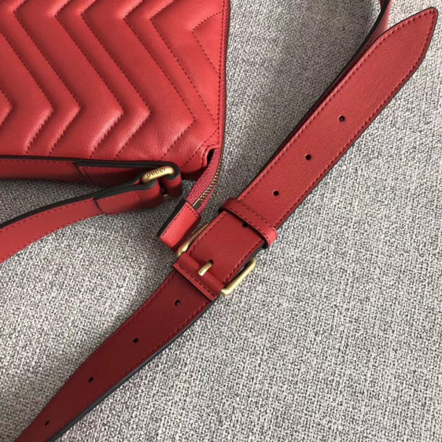 Gucci GG Marmont Messenger Bag 523369 Red 2018
