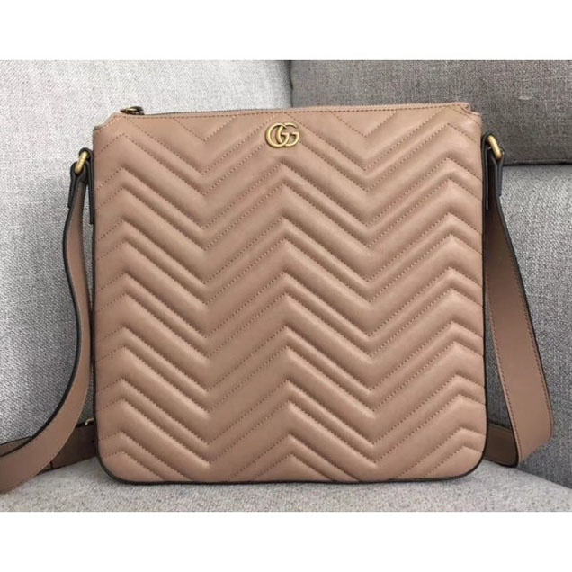 Gucci GG Marmont Messenger Bag 523369 Nude 2018