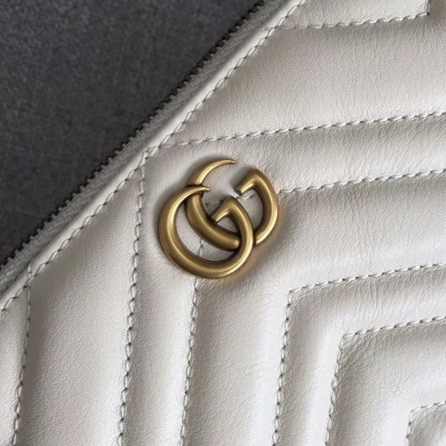 Gucci GG Marmont Messenger Bag 523369 White 2018