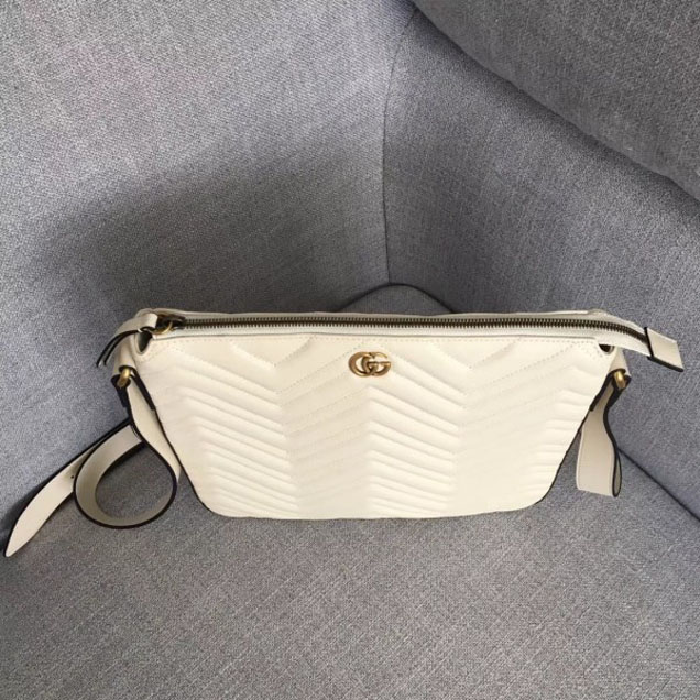Gucci GG Marmont Messenger Bag 523369 White 2018