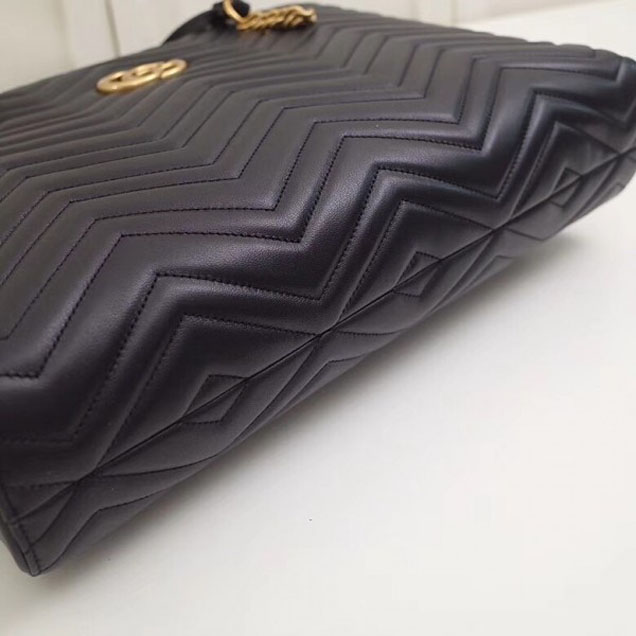 Gucci GG Marmont Matelassé Medium Tote Bag 524578 Black 2018