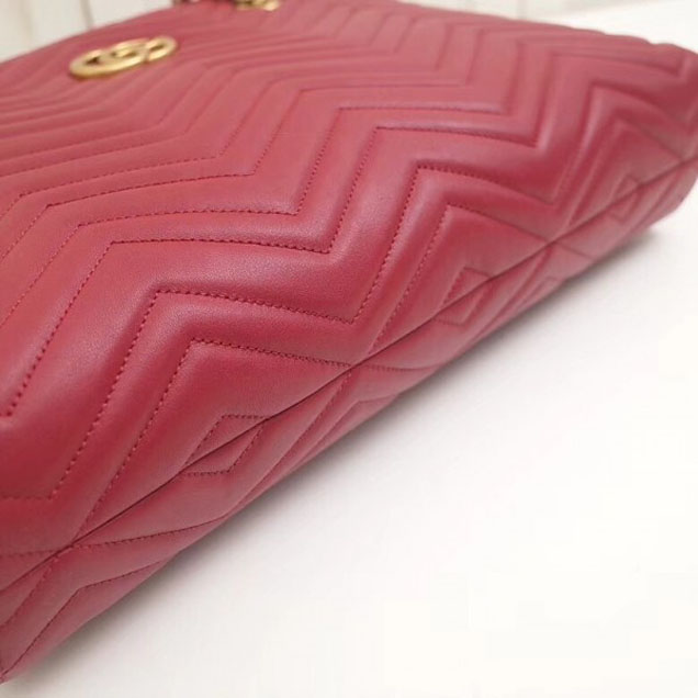 Gucci GG Marmont Matelassé Medium Tote Bag 524578 Red 2018
