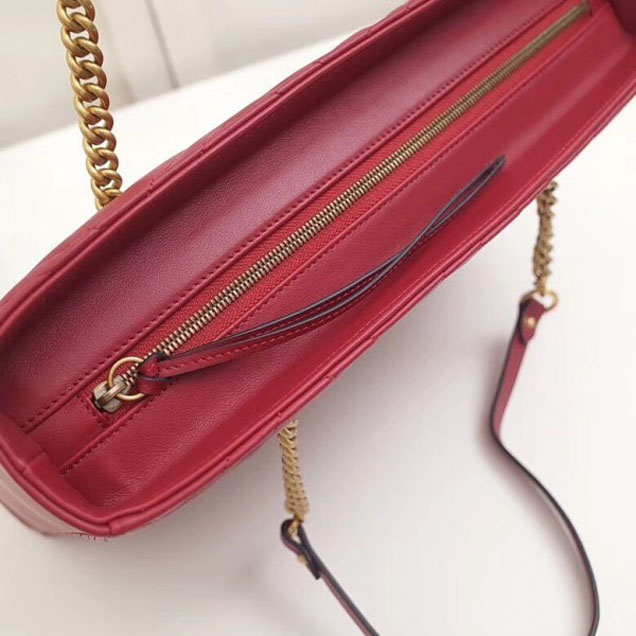 Gucci GG Marmont Matelassé Medium Tote Bag 524578 Red 2018