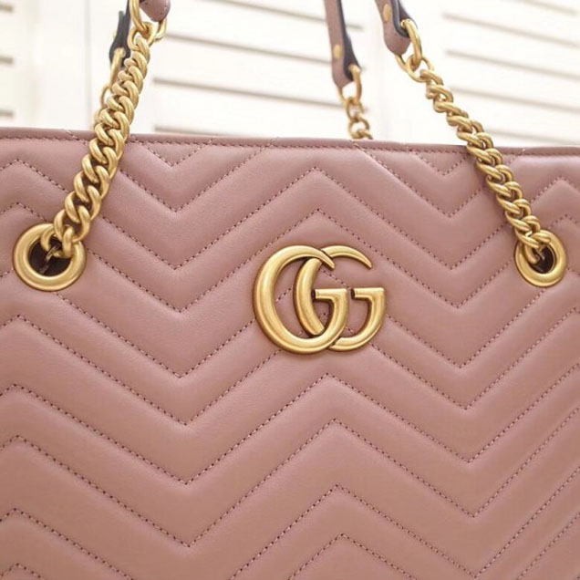 Gucci GG Marmont Matelassé Medium Tote Bag 524578 Nude 2018