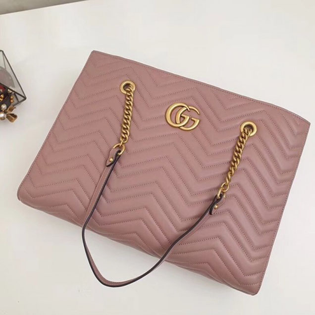 Gucci GG Marmont Matelassé Medium Tote Bag 524578 Nude 2018