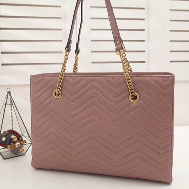 Gucci GG Marmont Matelassé Medium Tote Bag 524578 Nude 2018