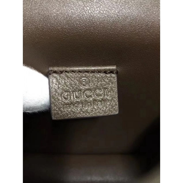 Gucci Leather Tiger GucciTotem Small Shoulder Bag 495663 Brown 2018 Collection