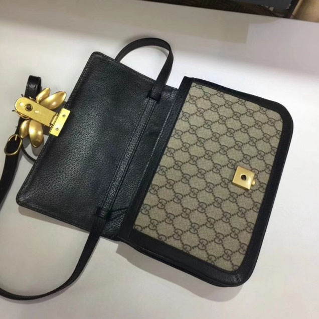 Gucci Queen Margaret GG Supreme Medium Shoulder Bag 524356 Black 2018 Collection
