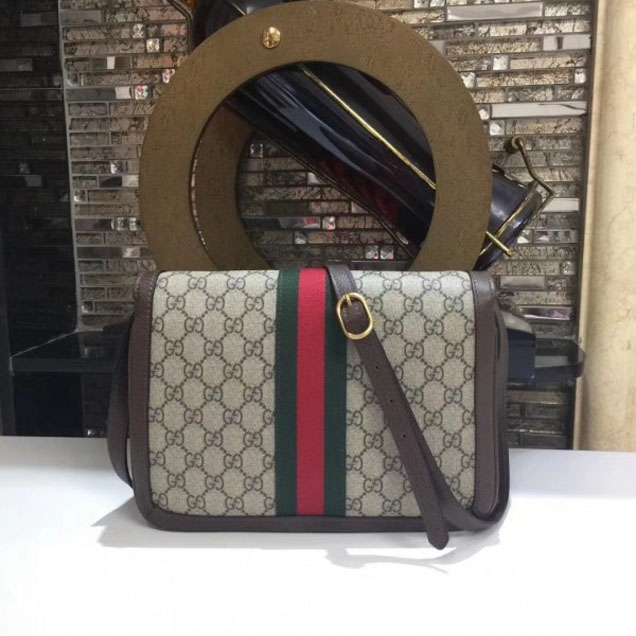 Gucci Queen Margaret GG Supreme Medium Shoulder Bag 524356 Brown 2018 Collection