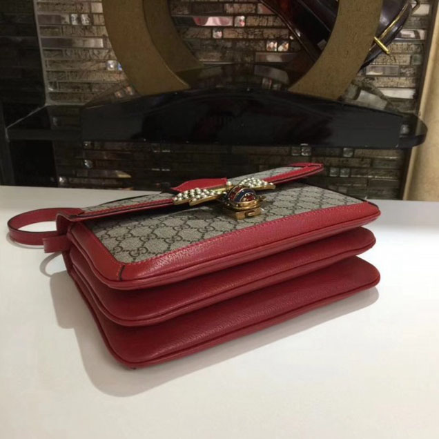 Gucci Queen Margaret GG Supreme Medium Shoulder Bag 524356 Red 2018 Collection