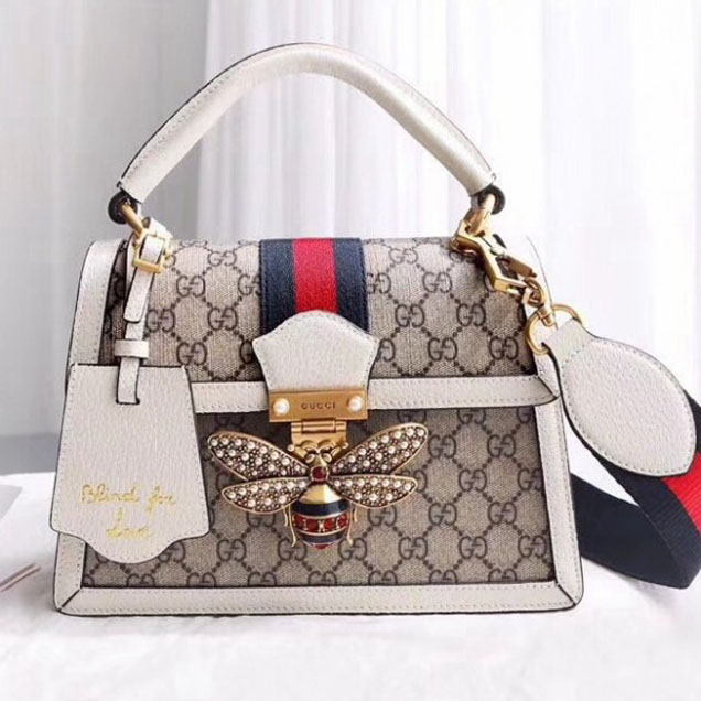 Gucci Queen Margaret GG Small Top Handle Bag 476541 White 2018 Collection