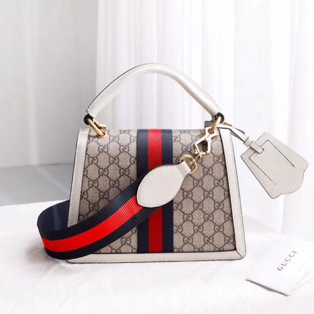 Gucci Queen Margaret GG Small Top Handle Bag 476541 White 2018  Collection
