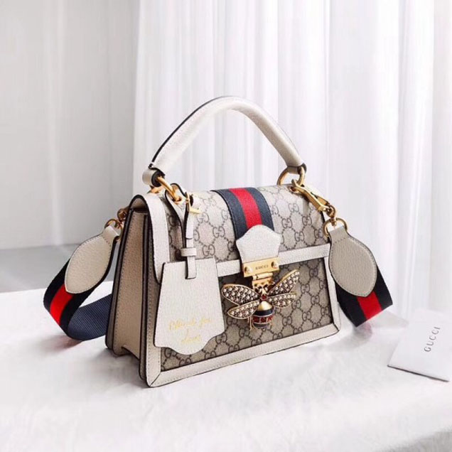 Gucci Queen Margaret GG Small Top Handle Bag 476541 White 2018  Collection