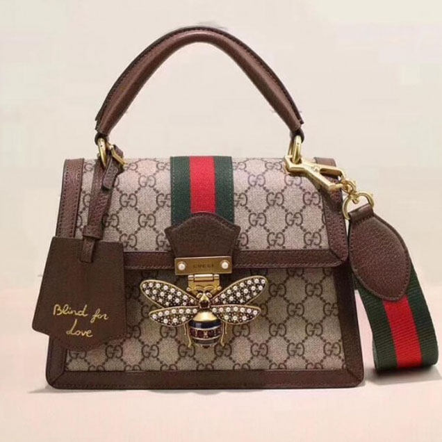 Gucci Queen Margaret GG Small Top Handle Bag 476541 Brown 2018 Collection