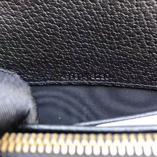 Gucci Embroidered Leather Mini Shoulder Bag 499314 Black 2018 Collection