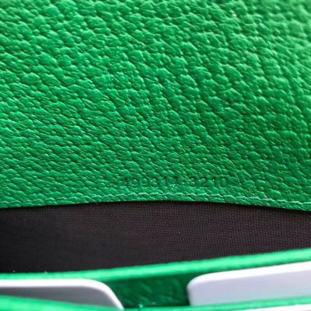 Gucci Embroidered Leather Mini Shoulder Bag 499314 Green 2018 Collection