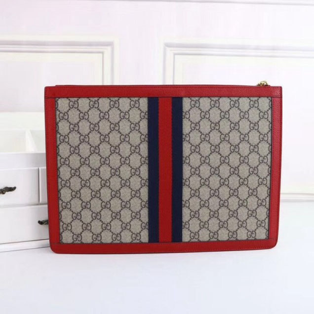 Gucci GG Supreme Portfolio 523359 Red 2018 Collection
