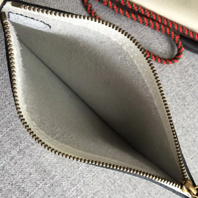 Gucci Print Leather Vintage Logo Drawstring Small Backpack Bag 523586 White 2018