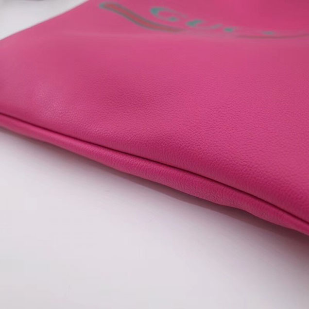Gucci Print Leather Vintage Logo Drawstring Backpack Bag 494053 Fuchsia 2018