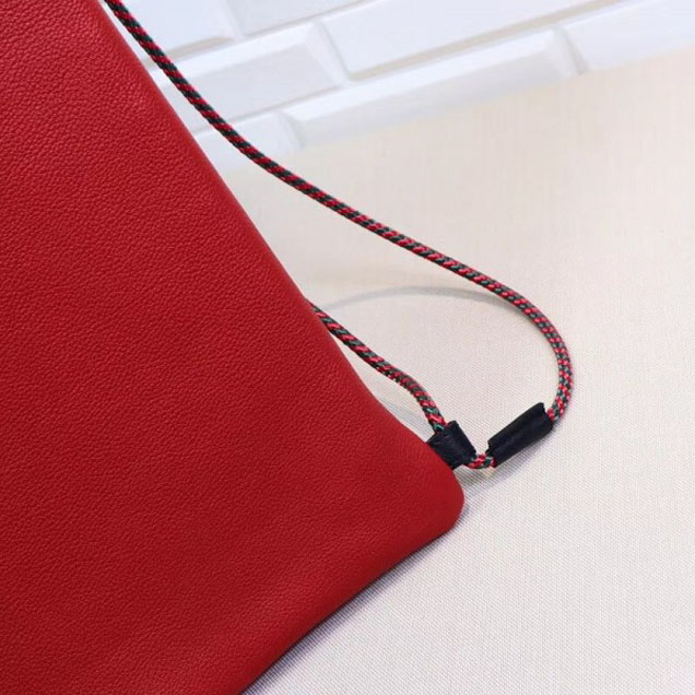 Gucci Print Leather Vintage Logo Drawstring Backpack Bag 494053 Red 2018