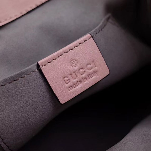 Gucci GG Marmont Matelassé Chevron Leather Backpack Bag 528129 Pink 2018