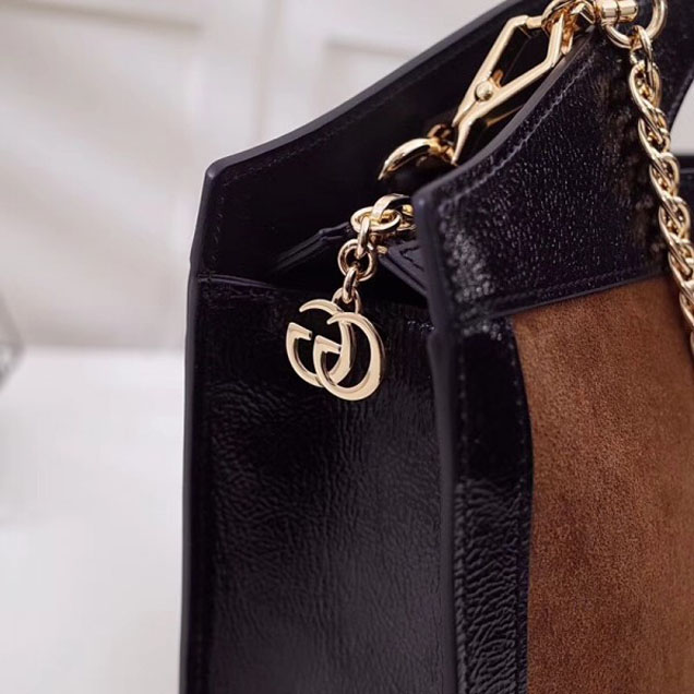 Gucci Suede Ophidia Web Medium Top Handle Tote Bag 512957 Brown 2018