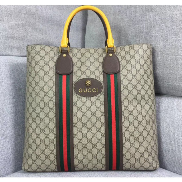 Gucci Web GG Supreme Tote Bag 473870 2018