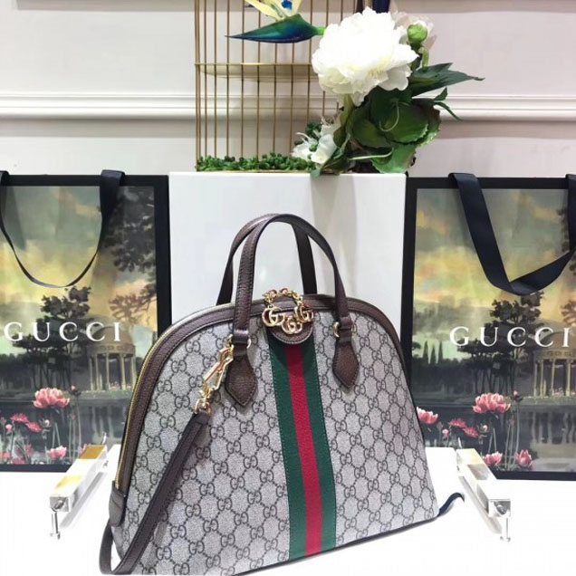 Gucci Web Ophidia Soft GG Supreme Medium Top Handle Bag 524533 2018