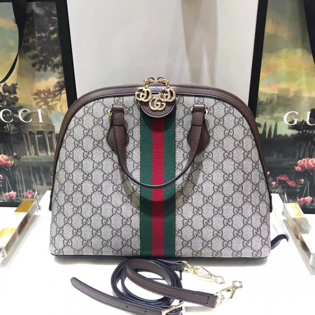 Gucci Web Ophidia Soft GG Supreme Medium Top Handle Bag 524533 2018
