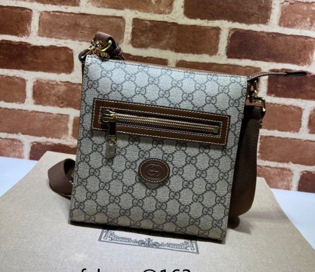 Gucci GG Canvas Messenger Bag 681021 Brown 2022