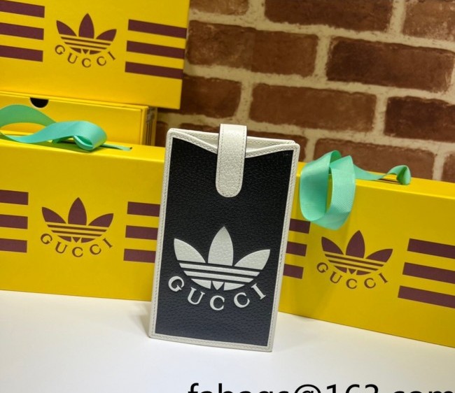 adidas x Gucci Leather Phone Case 702203 Black 2022