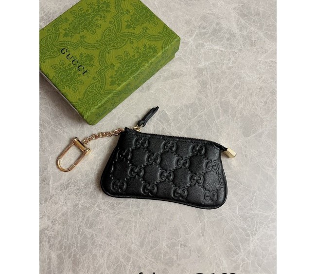 Gucci GG Leather Key Case 447964 Black 2022