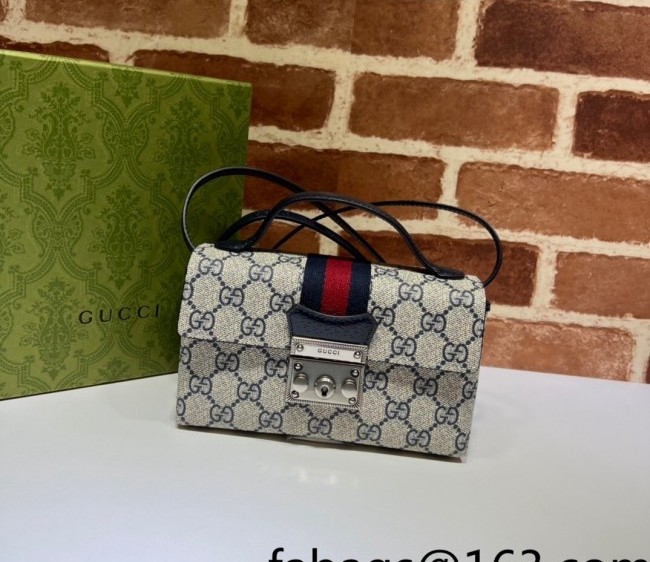 Gucci Padlock GG Canvas Mini Bag 652683 Beige/Blue 2022