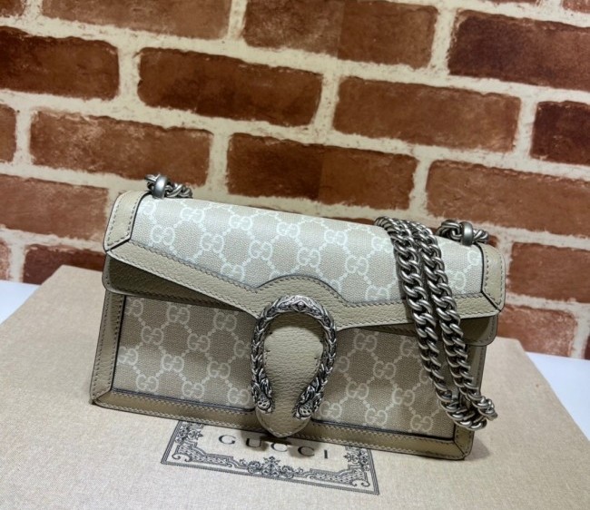 Gucci Dionysus GG Canvas Small Shoulder Bag 499623 Beige/White 2022