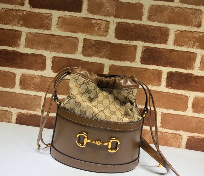 Gucci 1955 Horsebit Bucket Bag 602118 Camel/Brown 2022