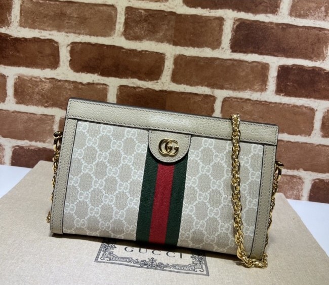 Gucci Ophidia GG Canvas Small Shoulder Bag 503877 Beige/White 2022