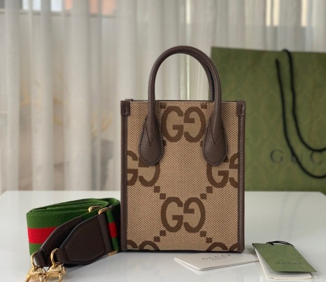 Gucci Jumbo GG Mini Tote Bag 699406 Camel 2022