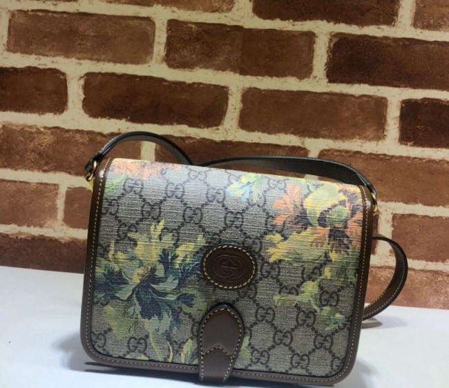 Gucci Mini Shoulder Bag with carnation Print 671620 2022