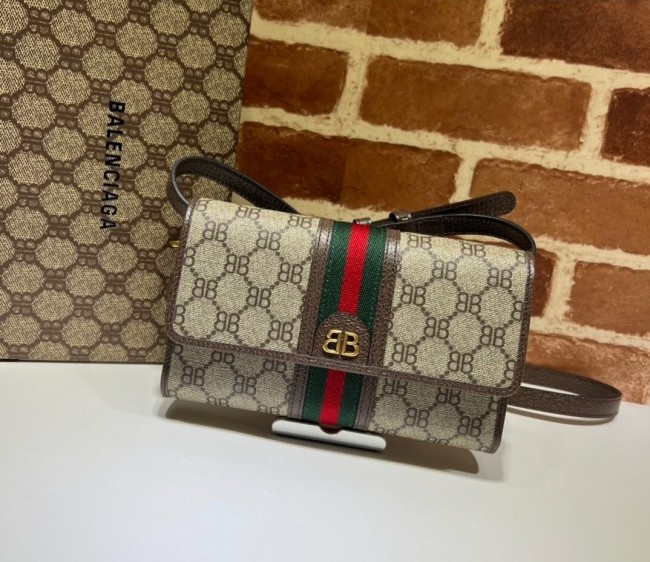 Gucci x Balenciaga Ophidia BB Canvas Mini Bag 680131 Beige 2022