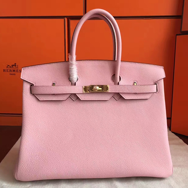 Hermes Birkin Bag 40cm Pink Togo Leather Gold Hardware