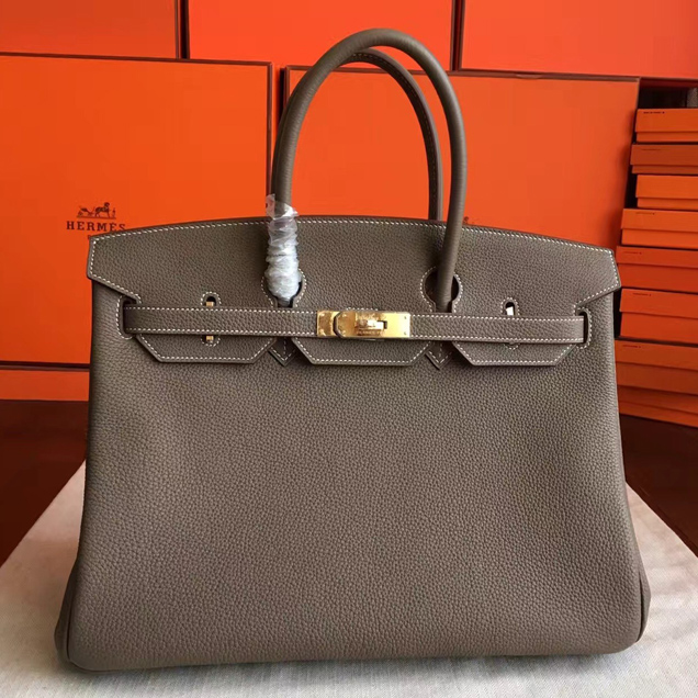 Hermes Birkin Bag 40cm Brown Togo Leather Gold Hardware