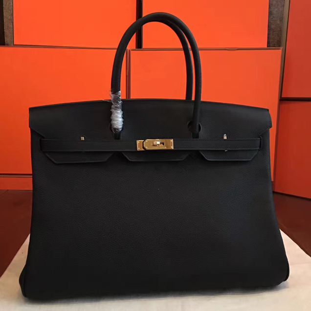 Hermes Birkin Bag 40cm Black Togo Leather Gold Hardware