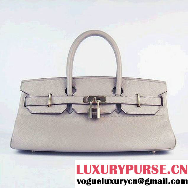 Hermes Birkin 6109 Togo Leather Bag Grey 42cm Gold