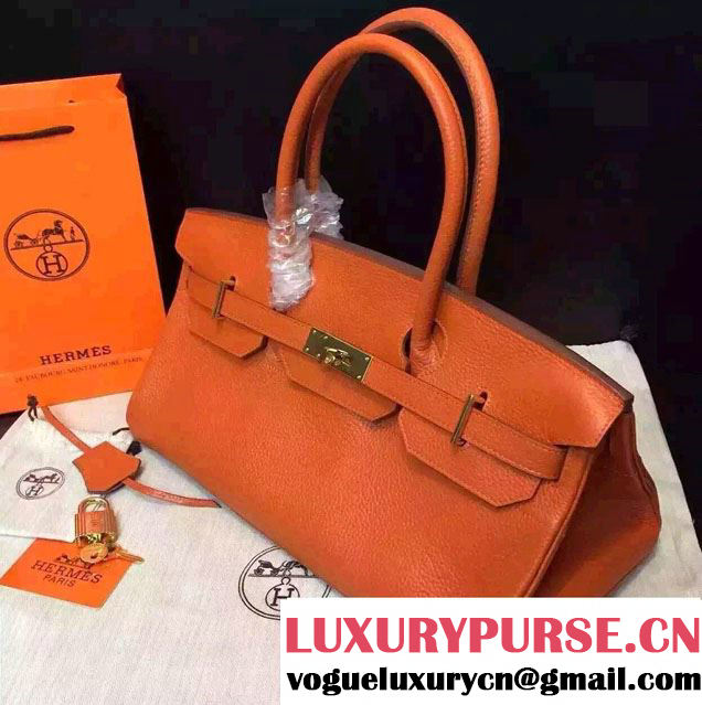 Hermes Birkin 42cm Bag in Original Togo Leather Bag Orange