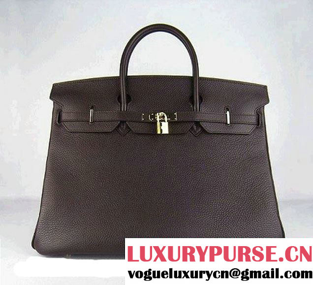 Hermes Birkin 40cm Togo Bag Dark Coffee 6099