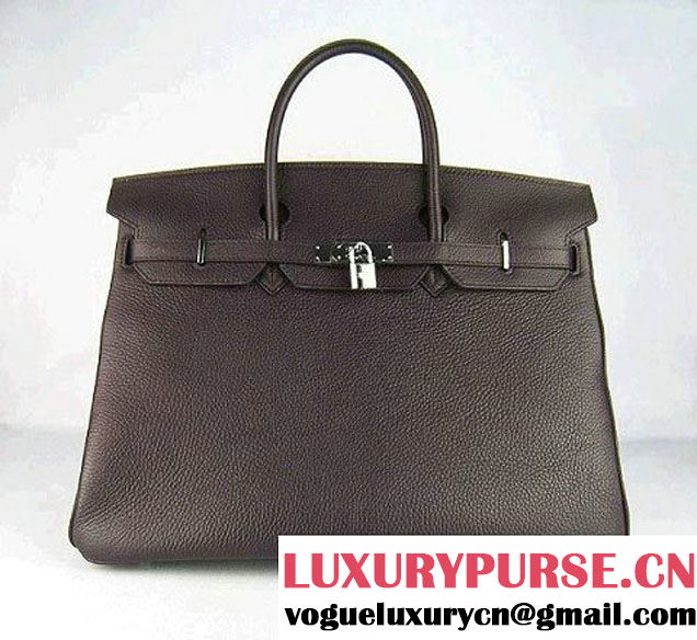 Hermes Birkin 40cm Togo Bag Dark Coffee 6099