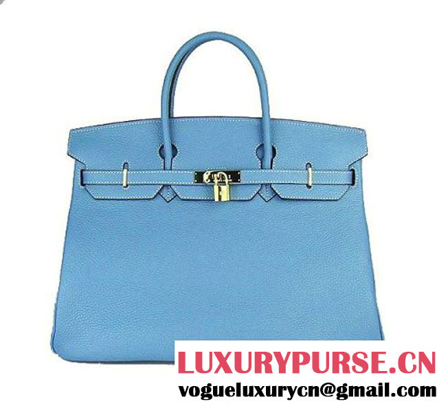 Hermes Birkin 40cm Togo Bag Light Blue 6099