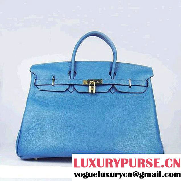 Hermes Birkin 40cm Togo Bag Blue 6099