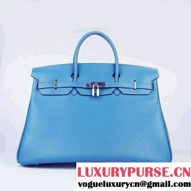 Hermes Birkin 40cm Togo Bag Blue 6099